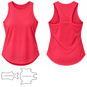 Moldes de confeccion para DAMAS Remeras Musculosa 10194